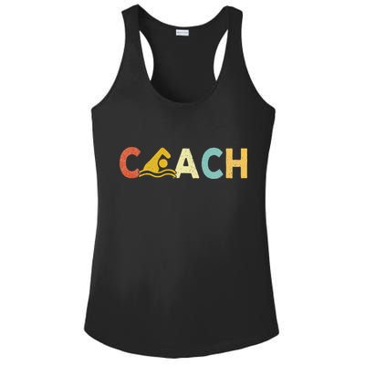 Vintage Swim Coach Swimming Coach Swim Teacher Swimmer Retro Ladies PosiCharge Competitor Racerback Tank