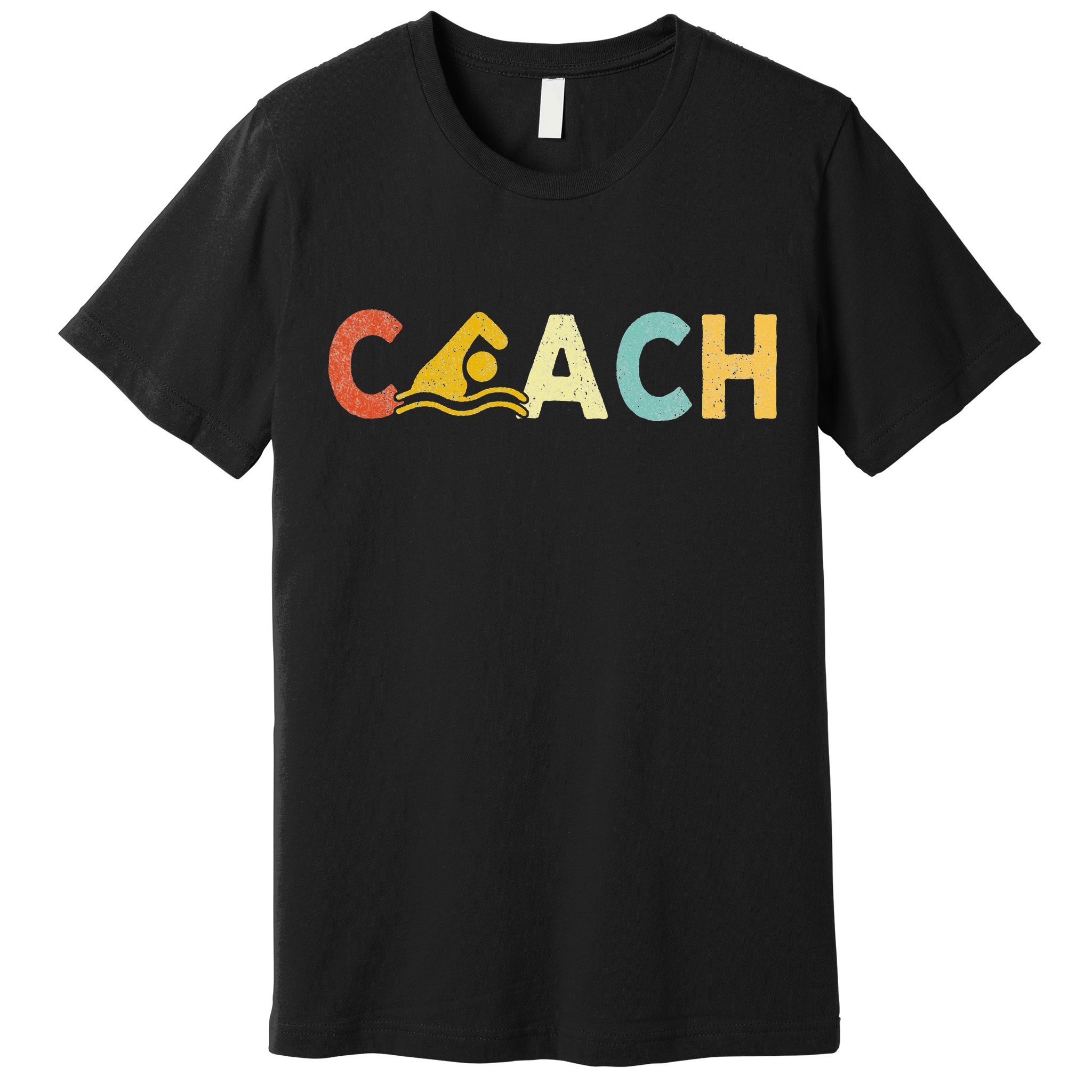 Vintage Swim Coach Swimming Coach Swim Teacher Swimmer Retro Premium T-Shirt
