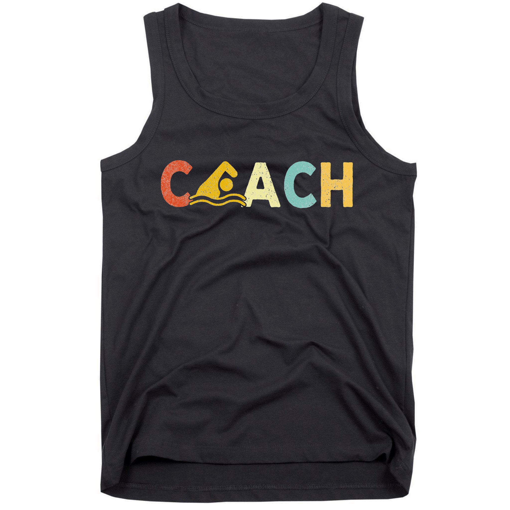 Vintage Swim Coach Swimming Coach Swim Teacher Swimmer Retro Tank Top