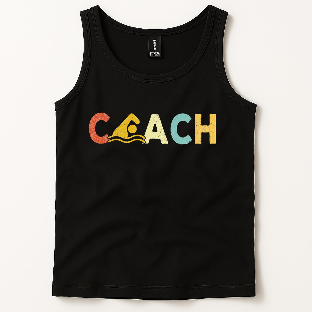 Vintage Swim Coach Swimming Coach Swim Teacher Swimmer Retro Tank Top