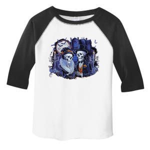 Victorian Skeleton Couple Gothic Halloween Graphic Toddler Fine Jersey T-Shirt