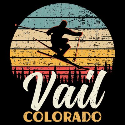 Vail Skiing Colorado Vintage Mountain Ski T-Shirt