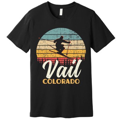 Vail Skiing Colorado Vintage Mountain Ski Premium T-Shirt