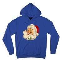 Vintage Santa Claus Face Old Christmas Fashioned Xmas Pajama Gift Tall Hoodie