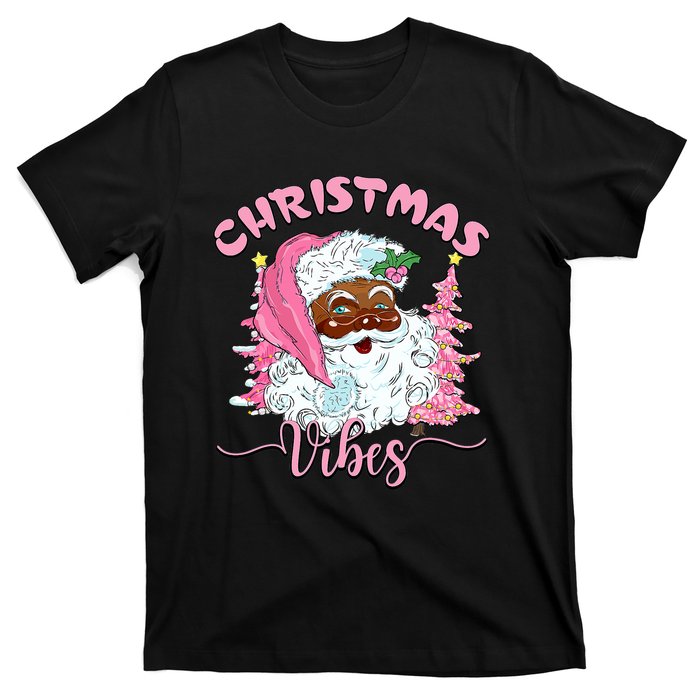 Vintage Santa Claus Christmas Vibes Holiday Xmas Gifts T-Shirt