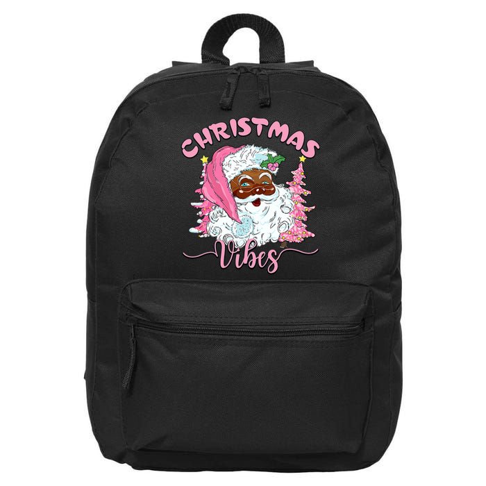 Vintage Santa Claus Christmas Vibes Holiday Xmas Gifts 16 in Basic Backpack