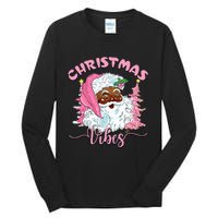 Vintage Santa Claus Christmas Vibes Holiday Xmas Gifts Tall Long Sleeve T-Shirt