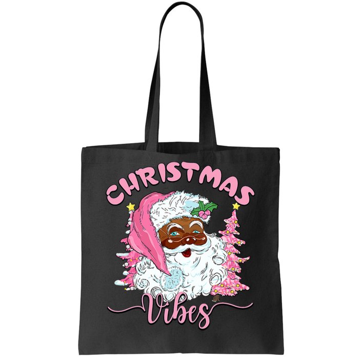 Vintage Santa Claus Christmas Vibes Holiday Xmas Gifts Tote Bag