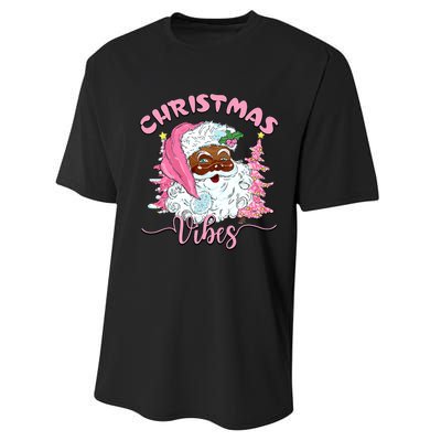 Vintage Santa Claus Christmas Vibes Holiday Xmas Gifts Performance Sprint T-Shirt