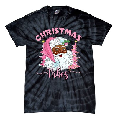 Vintage Santa Claus Christmas Vibes Holiday Xmas Gifts Tie-Dye T-Shirt