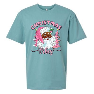 Vintage Santa Claus Christmas Vibes Holiday Xmas Gifts Sueded Cloud Jersey T-Shirt