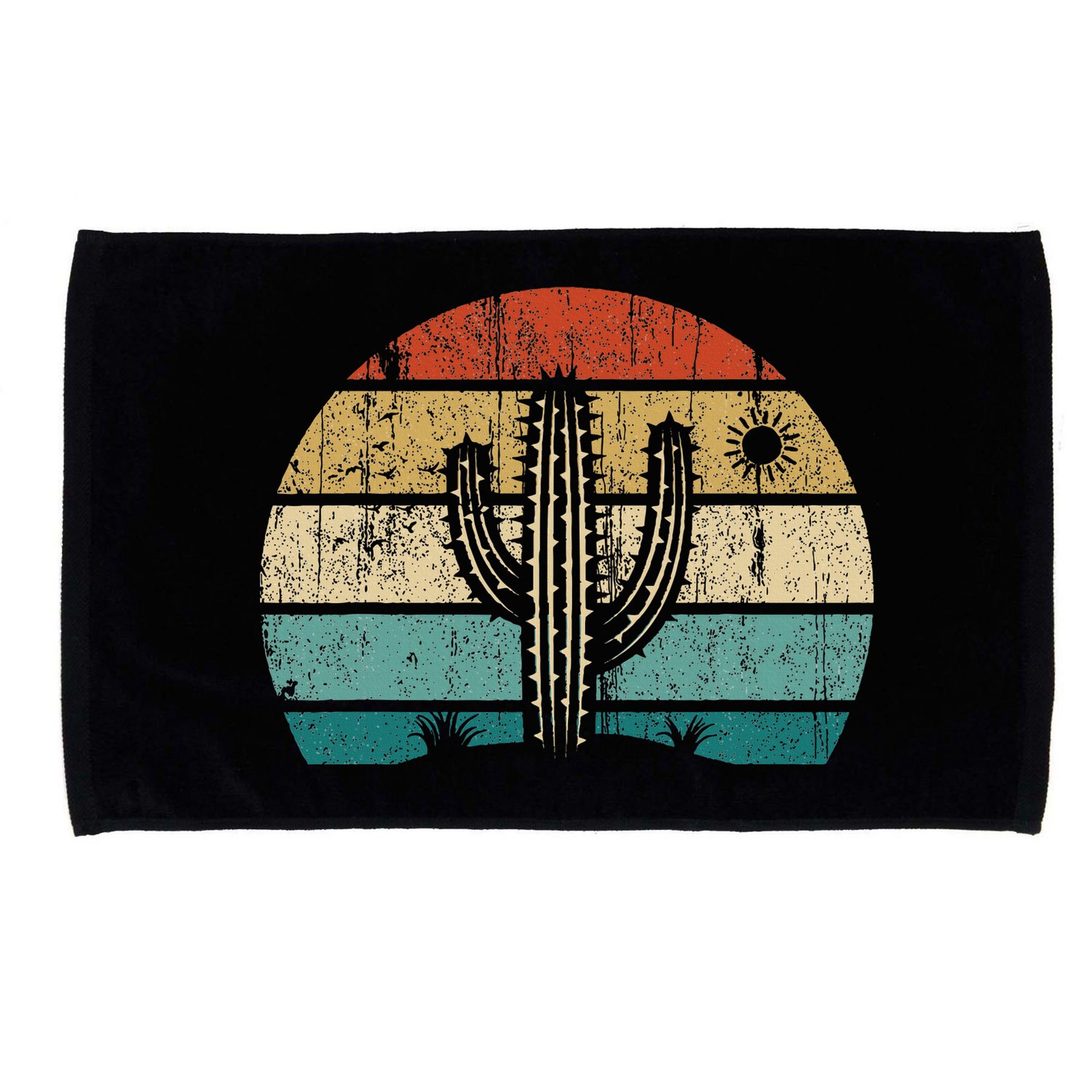 Vintage Saguaro Cactus Cactus Sunset Opuntia Microfiber Hand Towel