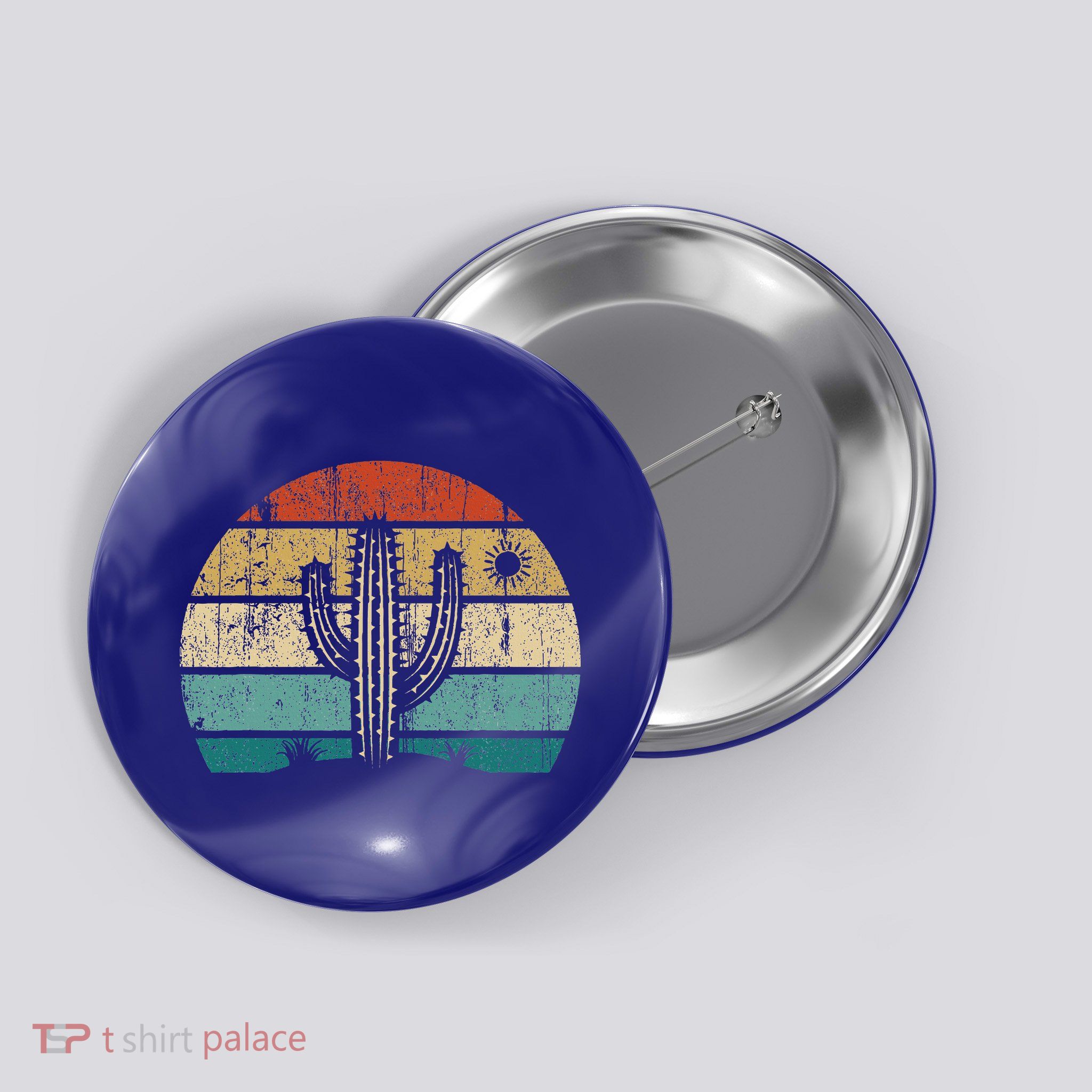 Vintage Saguaro Cactus Cactus Sunset Opuntia Button