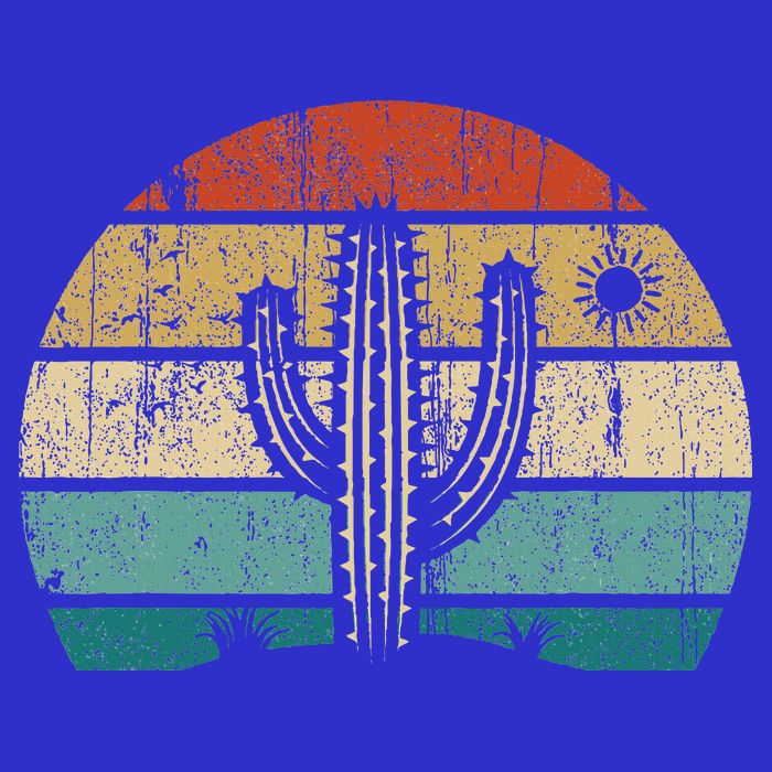 Vintage Saguaro Cactus Cactus Sunset Opuntia Womens Tank Top