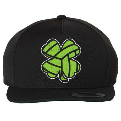 Volleyball Shamrock Clover St Patricks Day Lucky Sports Gift Funny Gift Wool Snapback Cap