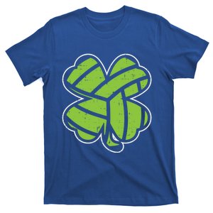 Volleyball Shamrock Clover St Patricks Day Lucky Sports Gift Funny Gift T-Shirt