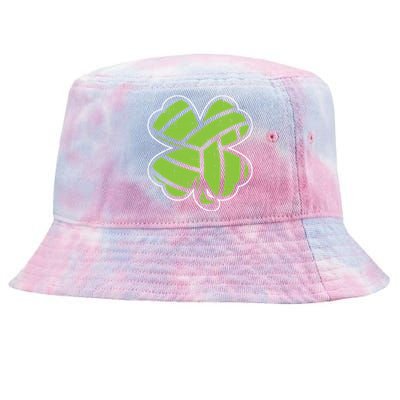 Volleyball Shamrock Clover St Patricks Day Lucky Sports Gift Funny Gift Tie-Dyed Bucket Hat