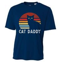 Vintage Sunset Cat Daddy Mommy, Boy Girl Funny Cooling Performance Crew T-Shirt