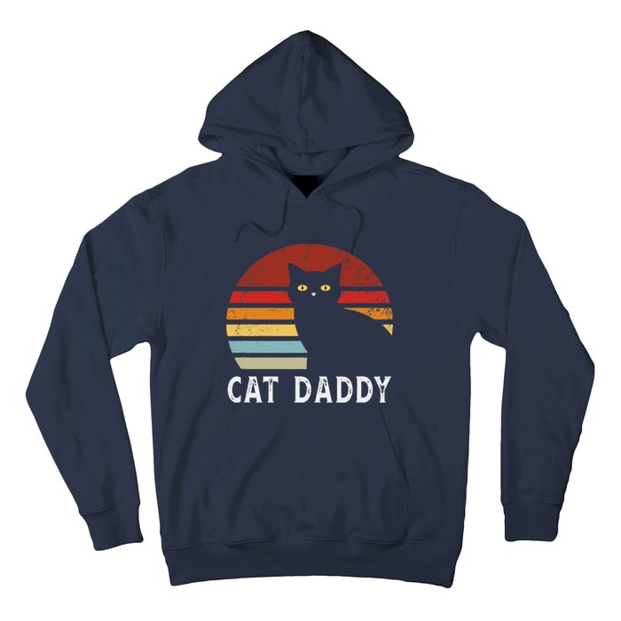 Vintage Sunset Cat Daddy Mommy, Boy Girl Funny Hoodie