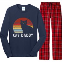 Vintage Sunset Cat Daddy Mommy, Boy Girl Funny Long Sleeve Pajama Set