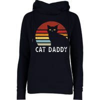 Vintage Sunset Cat Daddy Mommy, Boy Girl Funny Womens Funnel Neck Pullover Hood