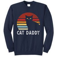 Vintage Sunset Cat Daddy Mommy, Boy Girl Funny Tall Sweatshirt