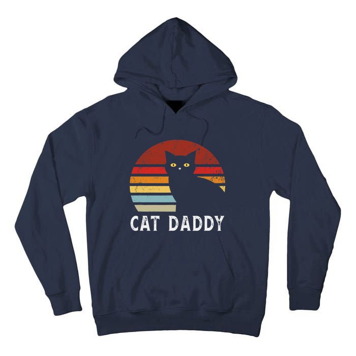 Vintage Sunset Cat Daddy Mommy, Boy Girl Funny Tall Hoodie