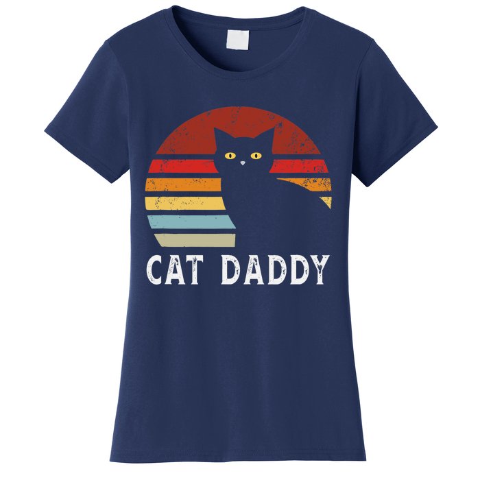 Vintage Sunset Cat Daddy Mommy, Boy Girl Funny Women's T-Shirt