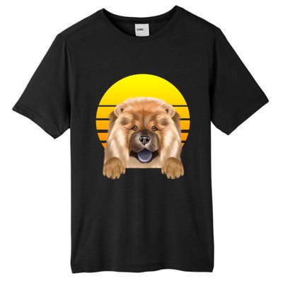 Vintage Sunset Chow Chow Dog Lover Sweatshirt Tall Fusion ChromaSoft Performance T-Shirt