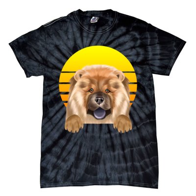 Vintage Sunset Chow Chow Dog Lover Sweatshirt Tie-Dye T-Shirt