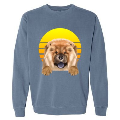 Vintage Sunset Chow Chow Dog Lover Sweatshirt Garment-Dyed Sweatshirt