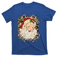 Vintage Santa Claus Leopard Jolly St Nicholas Christmas Joy Gift T-Shirt