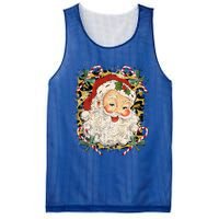 Vintage Santa Claus Leopard Jolly St Nicholas Christmas Joy Gift Mesh Reversible Basketball Jersey Tank