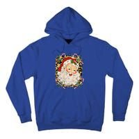 Vintage Santa Claus Leopard Jolly St Nicholas Christmas Joy Gift Tall Hoodie