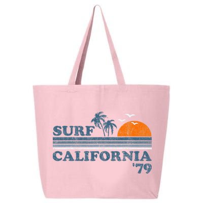 Vintage Surf California Beach Retro Sunset Surf 70S Gift 25L Jumbo Tote
