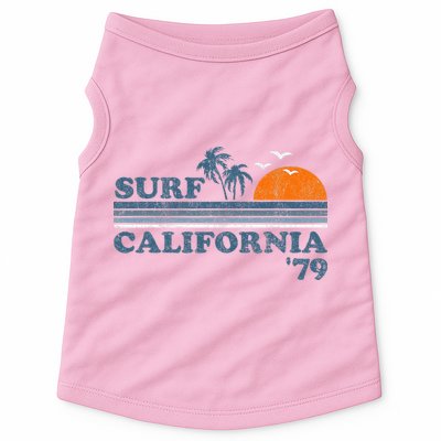 Vintage Surf California Beach Retro Sunset Surf 70S Gift Doggie Tank