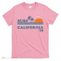 Vintage Surf California Beach Retro Sunset Surf 70S Gift T-Shirt