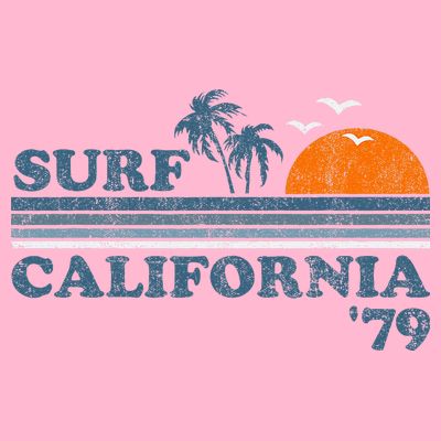 Vintage Surf California Beach Retro Sunset Surf 70S Gift T-Shirt