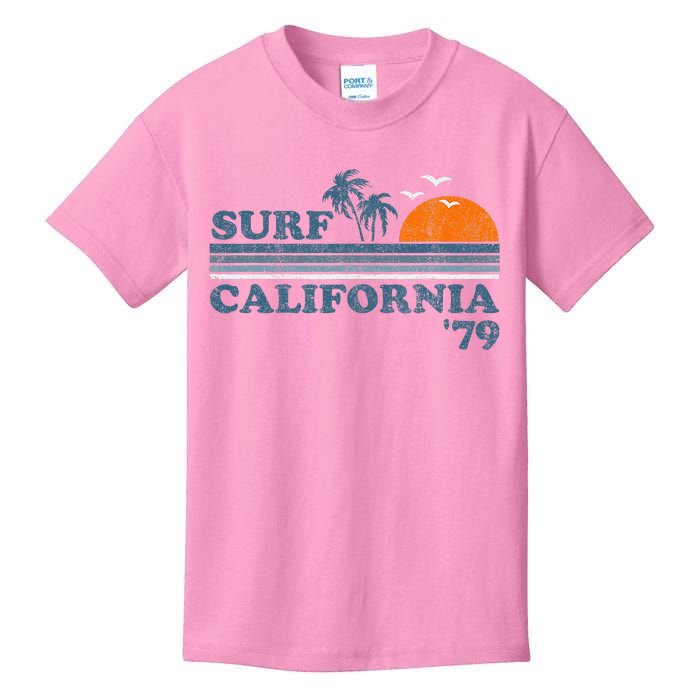 Vintage Surf California Beach Retro Sunset Surf 70S Gift Kids T-Shirt