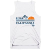 Vintage Surf California Beach Retro Sunset Surf 70S Gift Tank Top