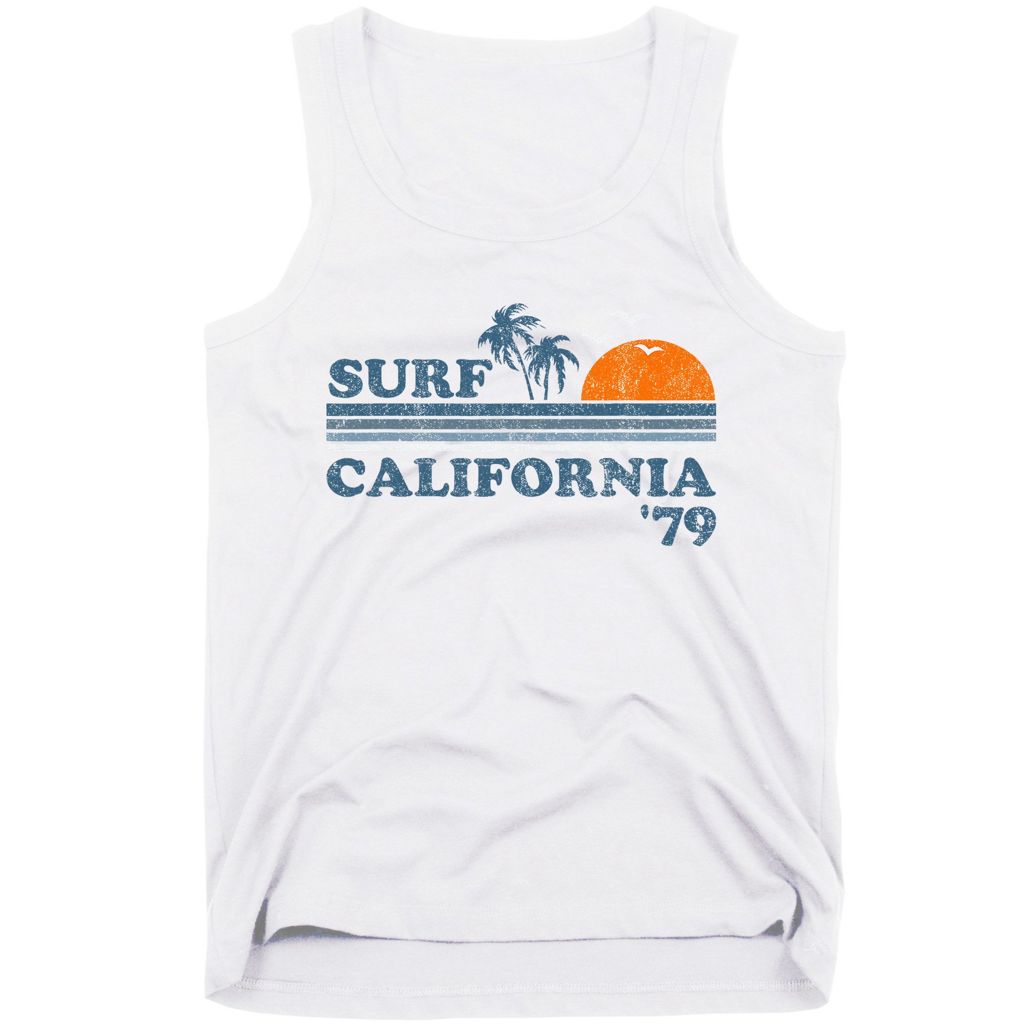 Vintage Surf California Beach Retro Sunset Surf 70S Gift Tank Top