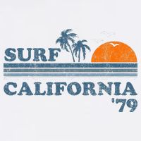 Vintage Surf California Beach Retro Sunset Surf 70S Gift Tank Top