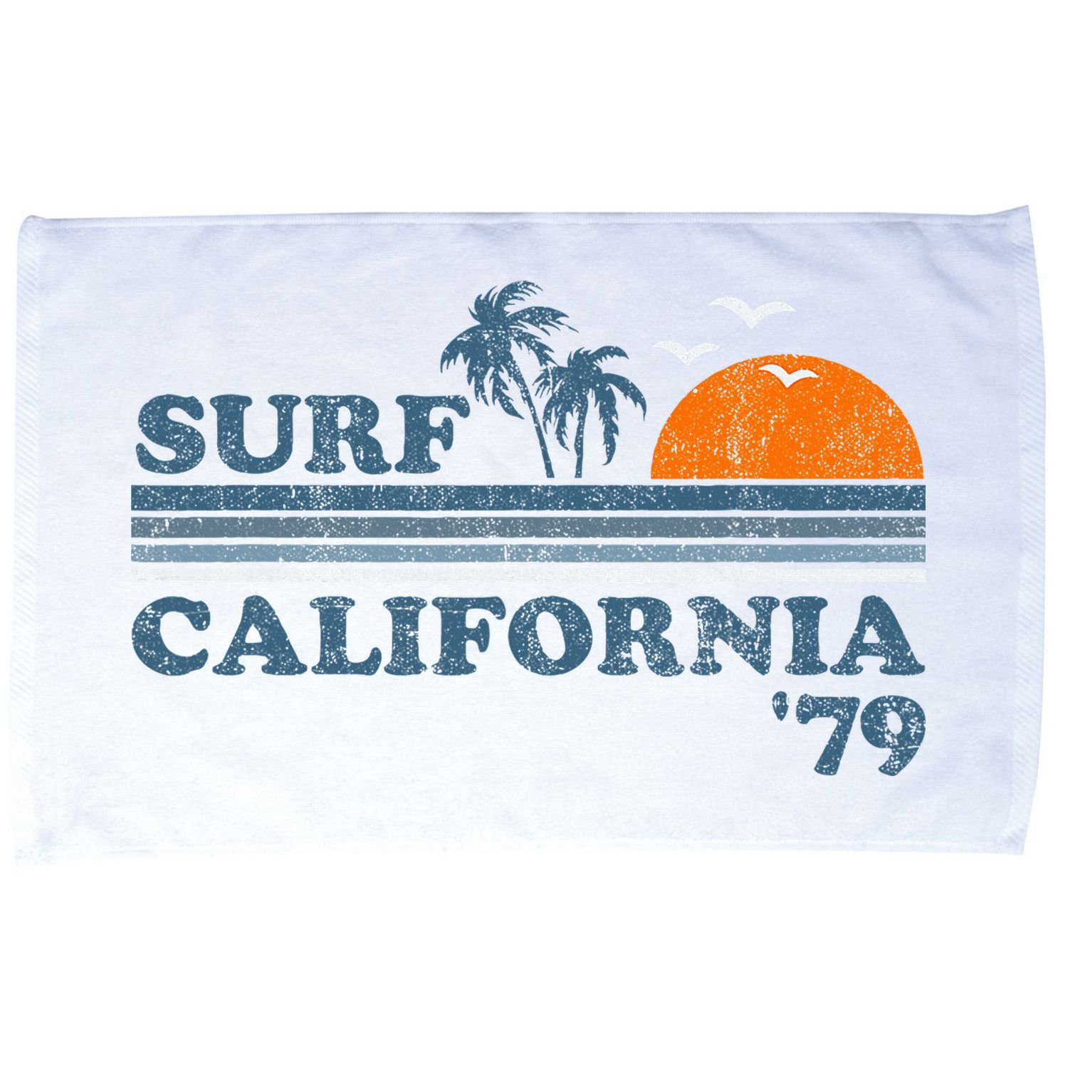Vintage Surf California Beach Retro Sunset Surf 70S Gift Microfiber Hand Towel