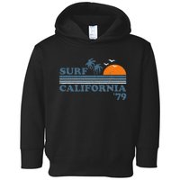 Vintage Surf California Beach Retro Sunset Surf 70s Gift Toddler Hoodie