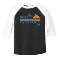 Vintage Surf California Beach Retro Sunset Surf 70s Gift Toddler Fine Jersey T-Shirt