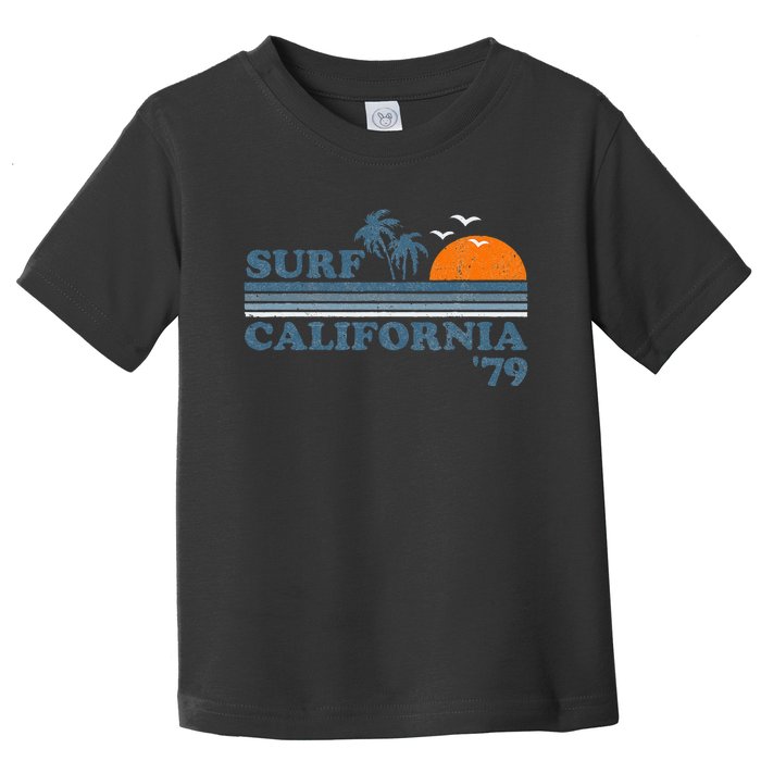 Vintage Surf California Beach Retro Sunset Surf 70s Gift Toddler T-Shirt