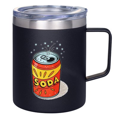 Vibrant Soda Can Pop Art Style 12oz Stainless Steel Coffee Mug