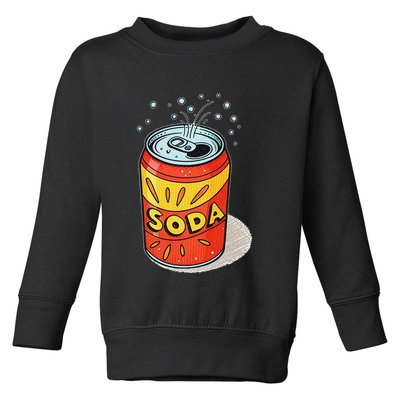 Vibrant Soda Can Pop Art Style Toddler Sweatshirt