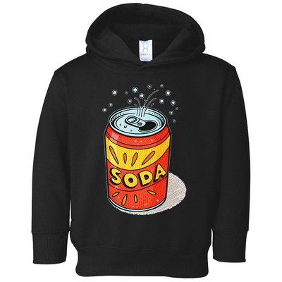 Vibrant Soda Can Pop Art Style Toddler Hoodie