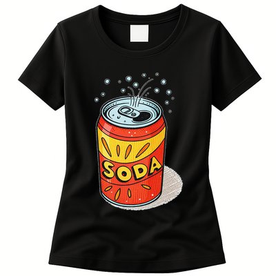 Vibrant Soda Can Pop Art Style Womens T-Shirt